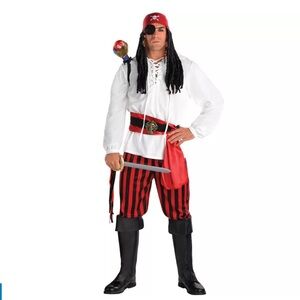 Party City, Adult Ivory Pirate Shirt, NWT. *HALLOWEEN COSTUME*